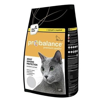 ProBalance Immuno Protection Корм для кошек Курица/Индейка 1,8кг купить 