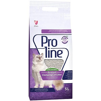 Proline комкующийся бентонитовый наполнитель для кошачьего туалета с ароматом лаванды 5л купить 