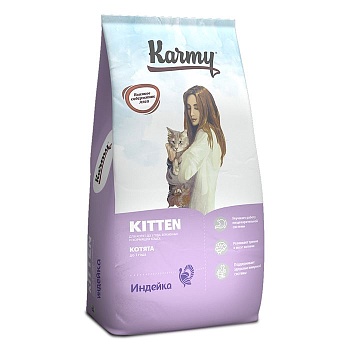 KARMY Киттен сухой корм для котят, беременных и кормящих кошек Индейка 10кг купить 
