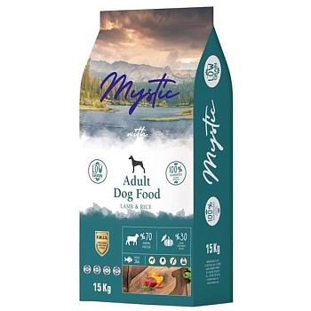 Mystic Adult Dog Food Lamb & Rice сухой корм для собак с ягненком и рисом 15кг купить 