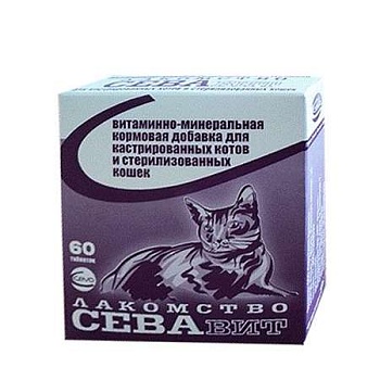 Ceva-Vit Витамины для Кастрированных Котов и Стерилизованных Кошек 5х60таб купить 