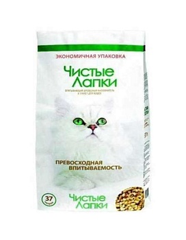 Чистые Лапки Древесный 37л купить  зоотовары для животных