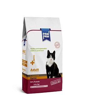 Pawpaw Adult Cat Food Gourmet сухой корм для кошек 1кг купить  зоотовары для животных