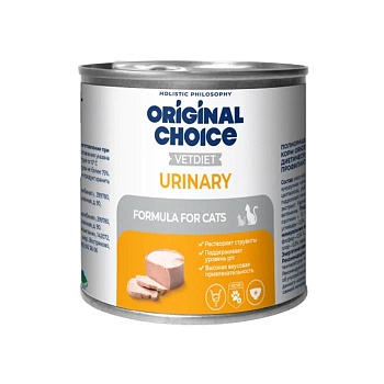 ORIGINAL CHOICE VETDIET Urinary ветеринарная диета для кошек профилактика МКБ 14х240г купить  зоотовары для животных