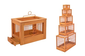 ДАРЭЛЛ Клетка для птиц Ретро - кантри большая, деревянная, цвет клен, 71х33,5х51 купить 