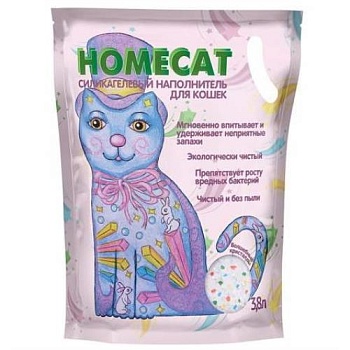 HOMECAT Волшебные кристаллы силикагелевый наполнитель для кошачьих туалетов 3,8л купить 