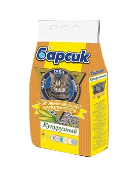 Наполнитель для кошек Барсик для кошек Кукурузный 3х4,54л купить  зоотовары для животных