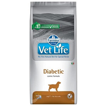 FARMINA Vet Life DIABETIC диета для собак при сахарном диабете 2кг купить 