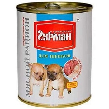 Четвероногий Гурман Мясной Рацион для Щенков 6х850г купить  зоотовары для животных