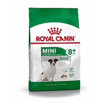 ROYAL CANIN Mini Adult 8+ сухой корм для собак мелких пород с 8 до 12 лет 8 лет 4кг купить  зоотовары для животных