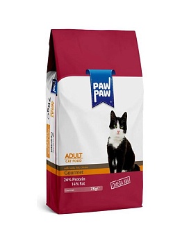 Pawpaw Adult Cat Food Gourmet сухой корм для кошек 7кг купить  зоотовары для животных