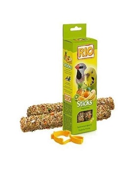 РИО Палочки для волнистых попугайчиков и экзотов с тропическими фруктами 2х40г купить  зоотовары для животных