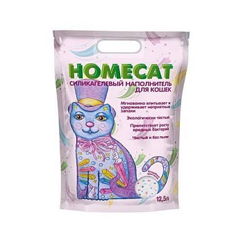 HOMECAT Волшебные кристаллы силикагелевый наполнитель для кошачьих туалетов 12,5л купить 