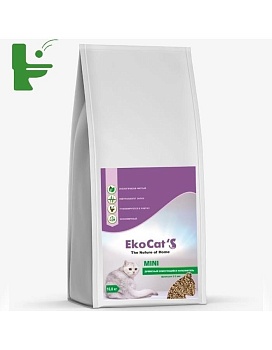 Eko Cat`s Mini древесный комкующийся наполнитель 40л купить  зоотовары для животных