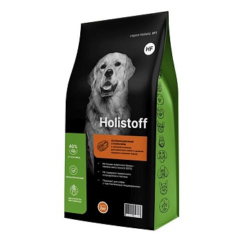 Holistoff сухой корм для собак и щенков средних и мелких пород с Лососем и рисом 2кг купить 