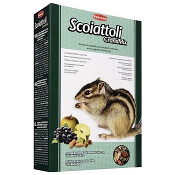 PADOVAN GRANDMIX SCOIATTOLI корм для белок и бурундуков комплексный основной 750гр купить  зоотовары для животных