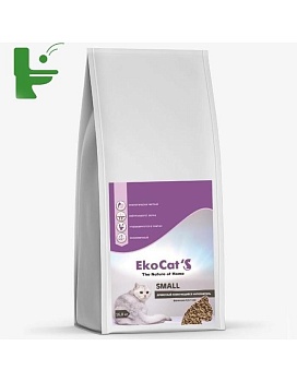 Eko Cat`s Small древесный комкующийся наполнитель 40л купить  зоотовары для животных