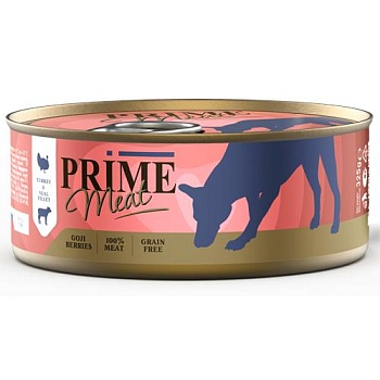 PRIME MEAT консервы для собак Индейка с телятиной филе в желе 325гр купить 