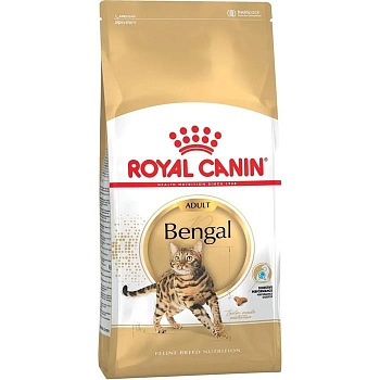 ROYAL CANIN BENGAL ADULT корм сухой для взрослых бенгальских кошек старше 12 месяцев 400г купить  зоотовары для животных