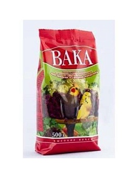 ВАКА Высокое Качество корм для волнистых и средних попугаев минералами с овощами 500гр купить  зоотовары для животных