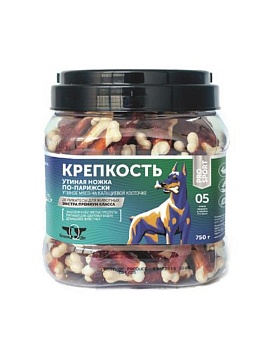 Грин Кьюзин Лакомство для собак Крепкость (Кальцевая косточка с уткой) туба 750гр купить  зоотовары для животных