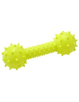 HOMEPET Игрушка для собак Гантель с шипами и колокольчиком TPR 14см X008 купить  зоотовары для животных
