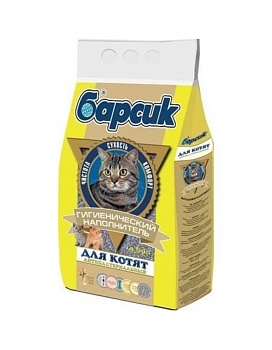 Наполнитель для кошек Барсик для Котят 3х4,54л купить  зоотовары для животных