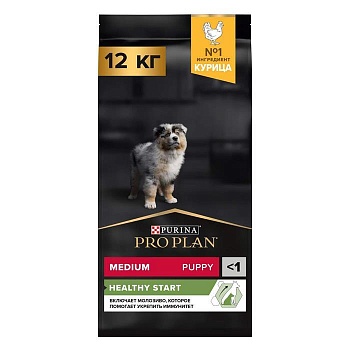 PRO PLAN Puppy Medium сухой корм для щенков средних пород 10 - 25 кг Курица 12 кг купить 