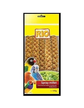 РИО Сенегальское просо в колосьях лакомство для всех видов птиц 100г купить  зоотовары для животных