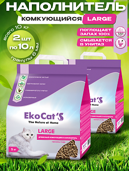 Eko Cat`s Mini древесный комкующийся наполнитель 2х10л купить 