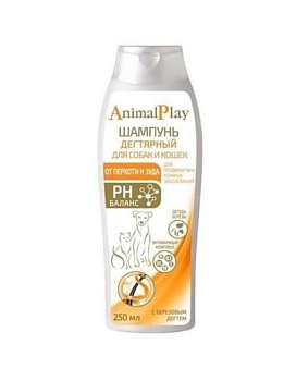 Animal Play-Дегтярный универсальный шампунь для собак и кошек 250 мл купить  зоотовары для животных
