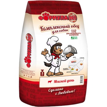 Формула 365 сухой корм для собак Мясной день 3кг купить 