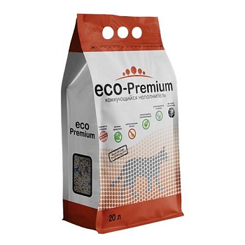 Наполнитель ECO-Premium Комкующийся BLUE 20л купить 