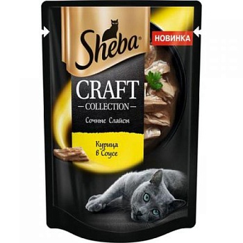 Sheba Craft консервы для кошек сочные слайсы Курица в соусе 28х75г купить 