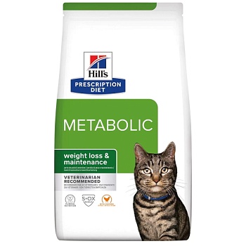 Hills Prescription Diet Metabolic Weight Management сухой корм для кошек для снижения веса курица 1.5кг купить 