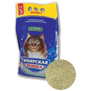 Сибирская Кошка Наполнитель Супер комкующийся 4х5л купить 