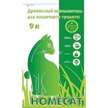 Homecat Древесный Наполнитель Мелкие Гранулы 9л купить 