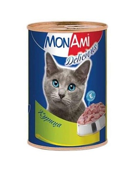 Mon Ami Delicius Цыпленок для Кошек 20х350г купить  зоотовары для животных