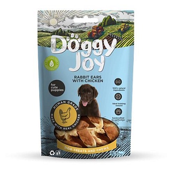 Doggy Joy Деликатес из мяса курицы "Кроличьи ушки с курицей" 90г *80 купить 