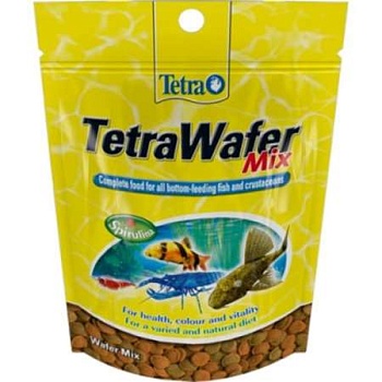TETRA WaferMix Смесь основного корма для тровоядных, хищных, донных рыб с добавлением креветок 15г купить 