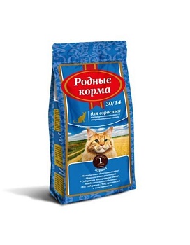 РОДНЫЕ КОРМА сухой корм для взрослых стерилизованных кошек 400г купить  зоотовары для животных