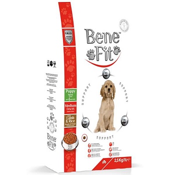 Benefit Puppy Medium with Lamb & Riceсухой корм для щенков 2,5кг купить 