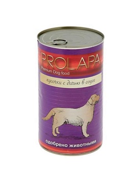 Prolapa Premium консервы для собак дичь кусочки в соусе 6х850гр купить  зоотовары для животных