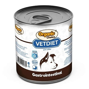 Organic Сhoice VET Gastrointestinal для собак профилактика болезней ЖКТ 12х340г купить 