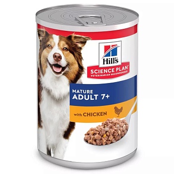 Hills консервы для пожилых собак Курица 12х370гр купить 