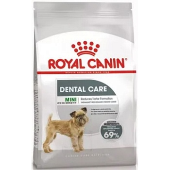 ROYAL CANIN Mini Dental Корм для собак мелких пород с повышенной чувствительностью зубов 1кг купить 