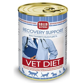 SOLID NATURA VET Recovery Support диета для кошек и собак влажный 340гр купить 