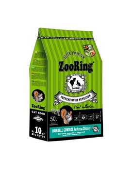 ZooRing Adult Cat Hairball Control Сухой корм для кошек Индейка с цикорием 10 кг купить  зоотовары для животных