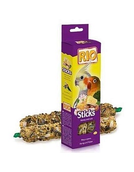 РИО Палочки для средних попугаев с медом и орехами 2х75 г 75г купить  зоотовары для животных