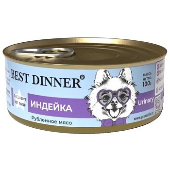 Best Dinner Exclusive Vet Profi Urinary для собак Индейка с картофелем 100г купить 